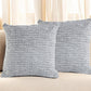 Set of Two Gray and White Geometric Cotton Throw Pillow