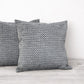 Set of Two Gray and White Geometric Cotton Throw Pillow