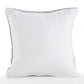 Set of Two Gray and White Geometric Cotton Throw Pillow
