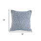 Set of Two Blue Chevron Cotton Throw Pillows