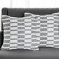 Set of Two 18" Gray Geometric Cotton Throw Pillows