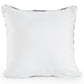Set of Two 18" Gray Geometric Cotton Throw Pillows