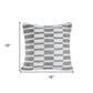 Set of Two 18" Gray Geometric Cotton Throw Pillows