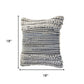 Set of Two 18" Blue And Ivory Cotton Throw Pillows with Texture
