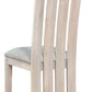 Set of Two Gray and Natural Fabric And Wood Slat Back Dining Side Chairs