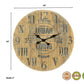 24" Natural Distressed Solid Wood Silent Analog Round Wall Clock