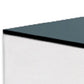 20" Black And White Mirrored Glass Square Cross Legs End Table