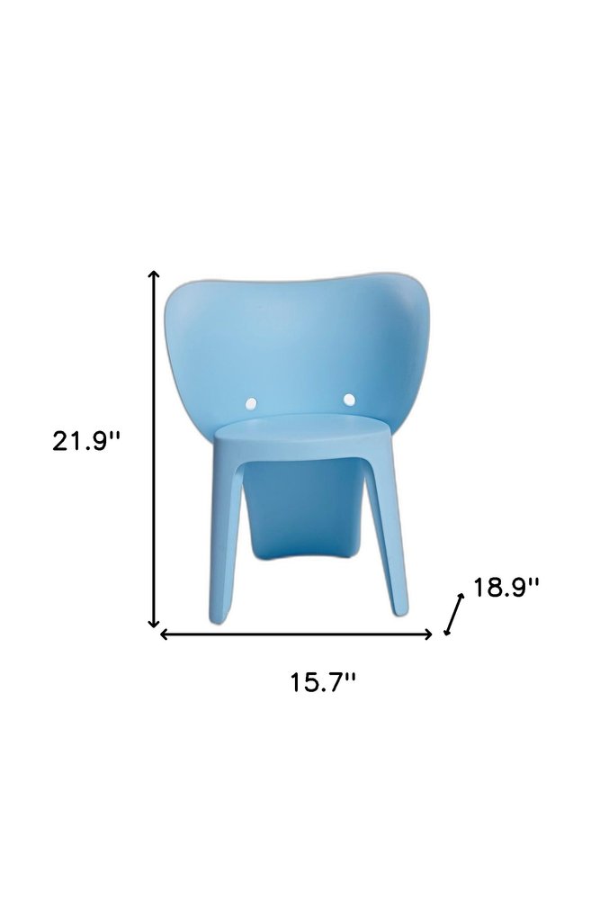 Set Of Four Blue Heavy Duty Plastic Juvenile Chairs