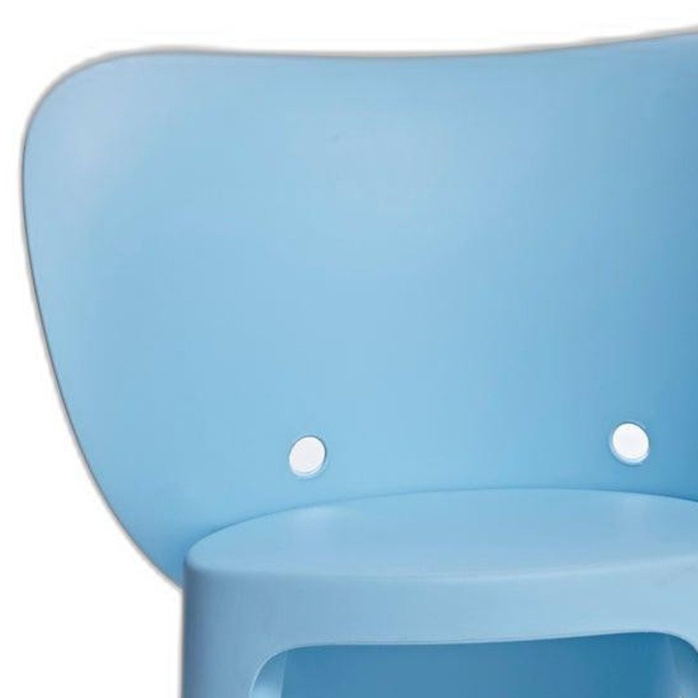 Set Of Four Blue Heavy Duty Plastic Juvenile Chairs