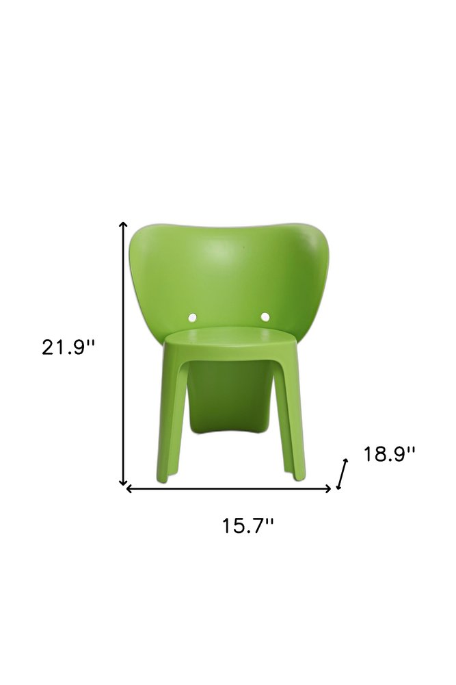 Set Of Four Green Heavy Duty Plastic Juvenile Chairs