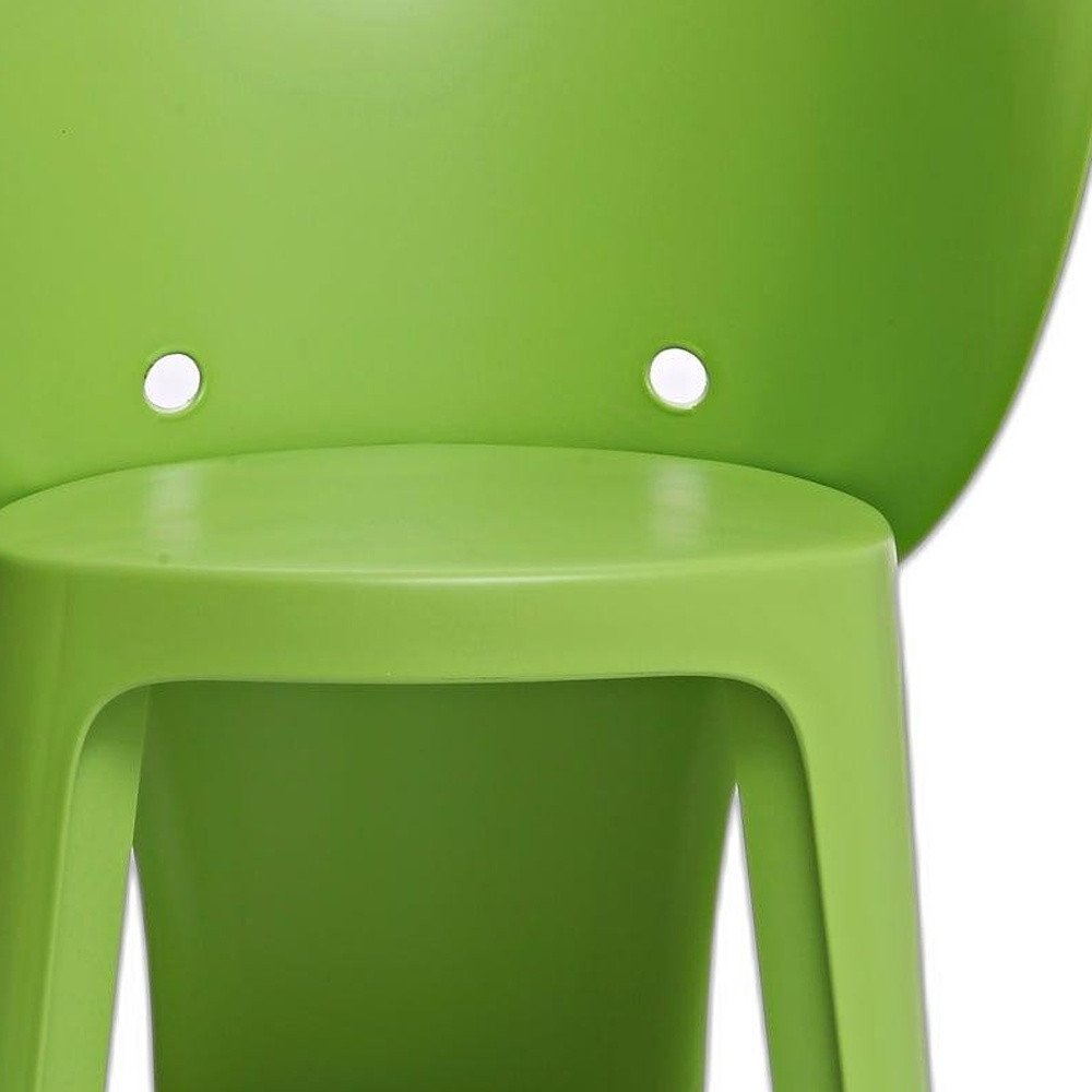 Set Of Four Green Heavy Duty Plastic Juvenile Chairs