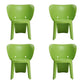 Set Of Four Green Heavy Duty Plastic Juvenile Chairs