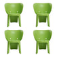 Set Of Four Green Heavy Duty Plastic Juvenile Chairs