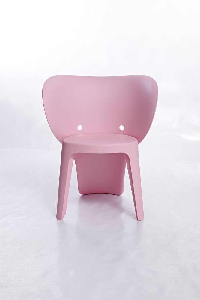 Set Of Four Pink Heavy Duty Plastic Juvenile Chairs