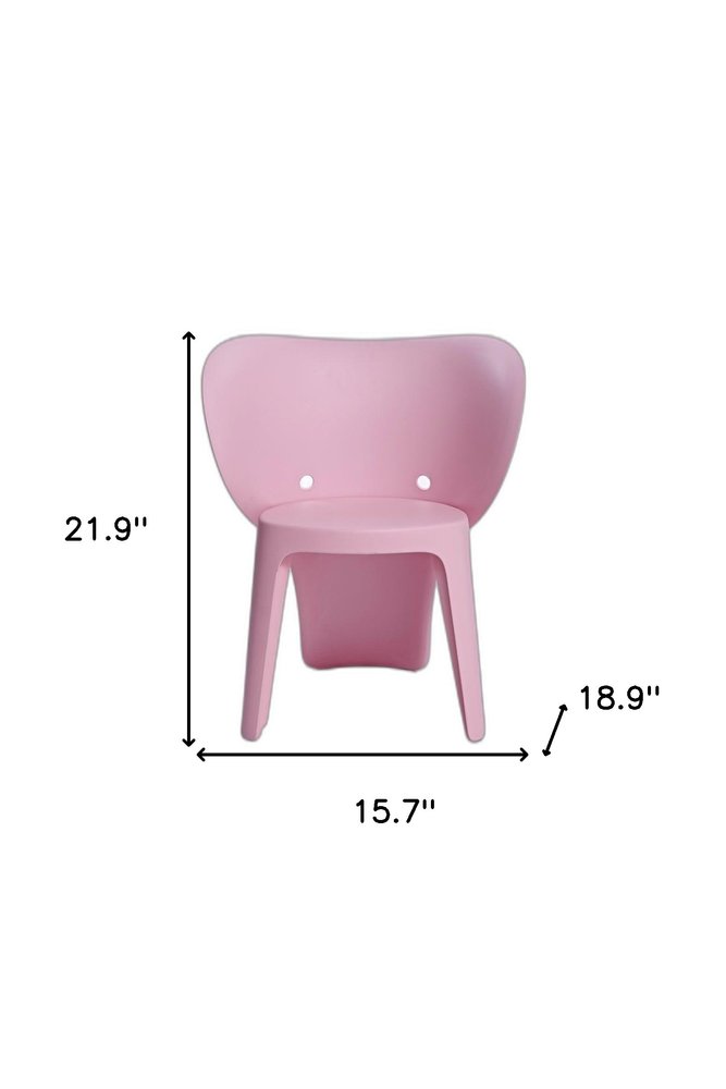 Set Of Four Pink Heavy Duty Plastic Juvenile Chairs