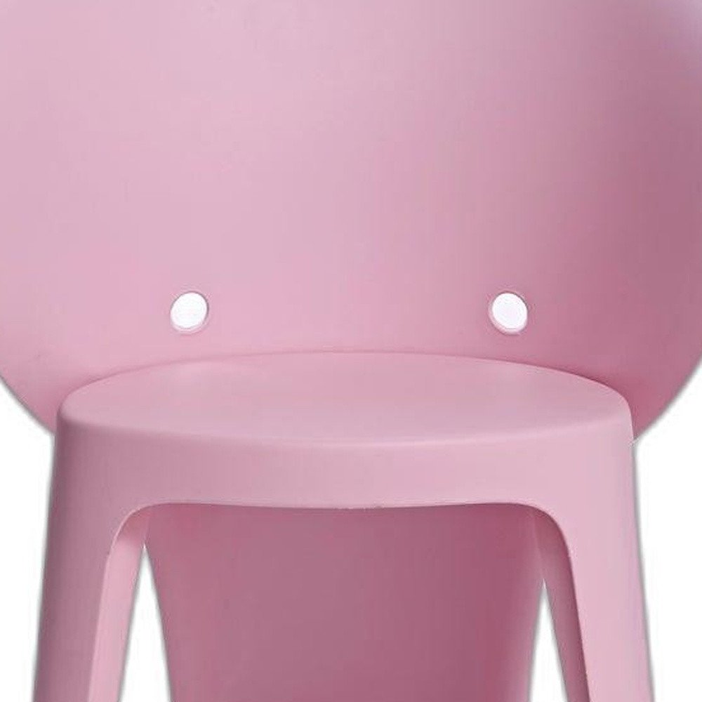 Set Of Four Pink Heavy Duty Plastic Juvenile Chairs