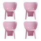 Set Of Four Pink Heavy Duty Plastic Juvenile Chairs