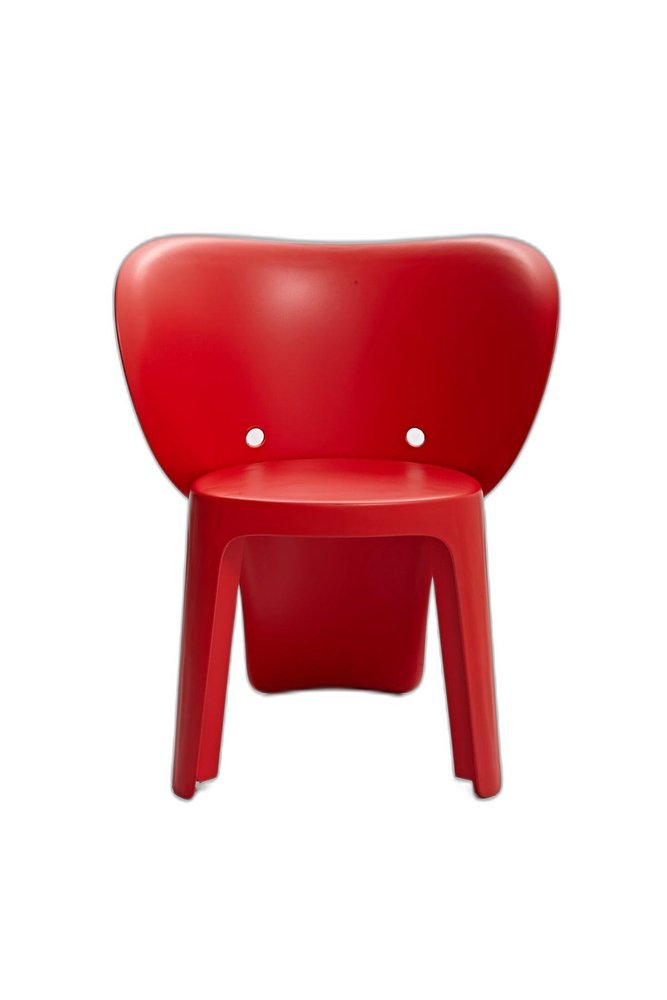 Set Of Four Red Heavy Duty Plastic Juvenile Chairs