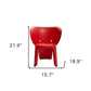Set Of Four Red Heavy Duty Plastic Juvenile Chairs