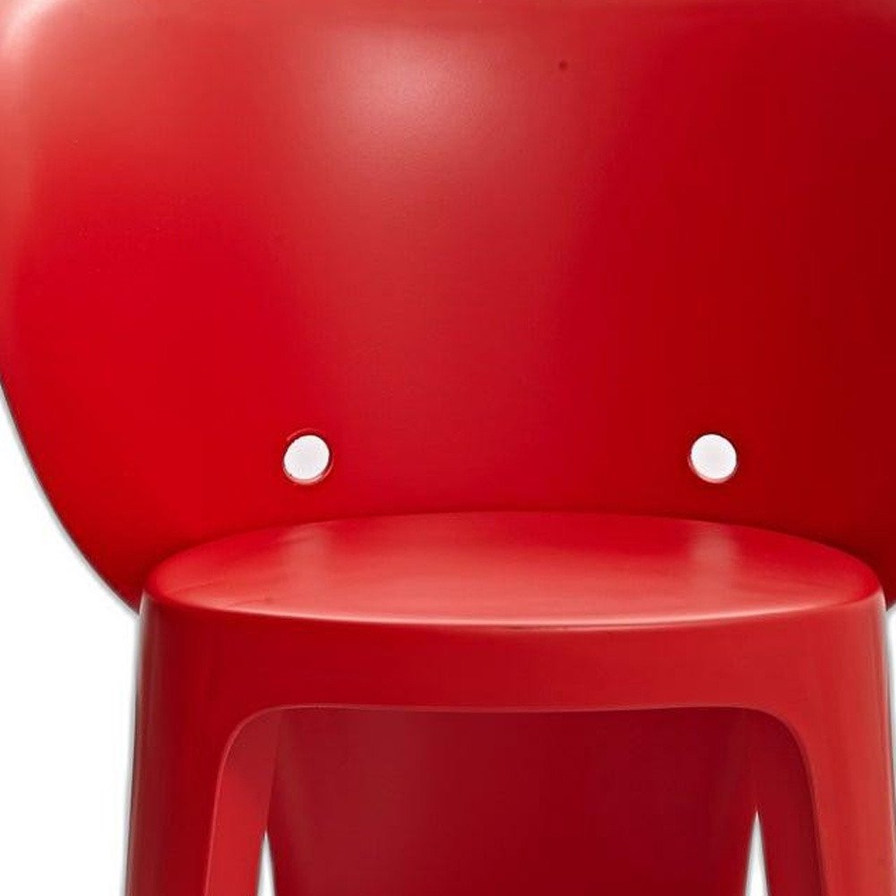 Set Of Four Red Heavy Duty Plastic Juvenile Chairs