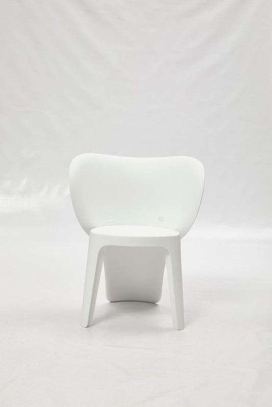 Set Of Four White Heavy Duty Plastic Juvenile Chairs