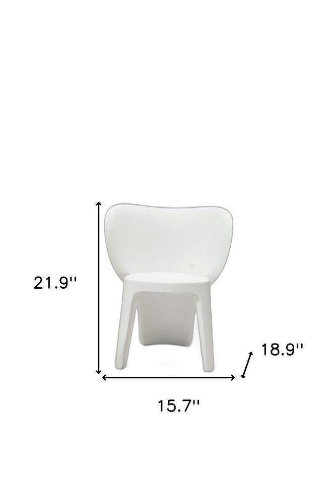 Set Of Four White Heavy Duty Plastic Juvenile Chairs