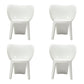 Set Of Four White Heavy Duty Plastic Juvenile Chairs