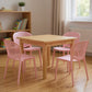 Set Of Four Pink Heavy Duty Plastic Juvenile Chairs