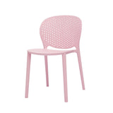 Set Of Four Pink Heavy Duty Plastic Juvenile Chairs