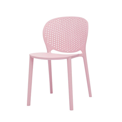 Set Of Four Pink Heavy Duty Plastic Juvenile Chairs
