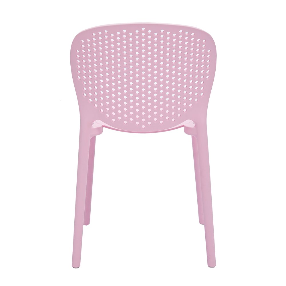 Set Of Four Pink Heavy Duty Plastic Juvenile Chairs