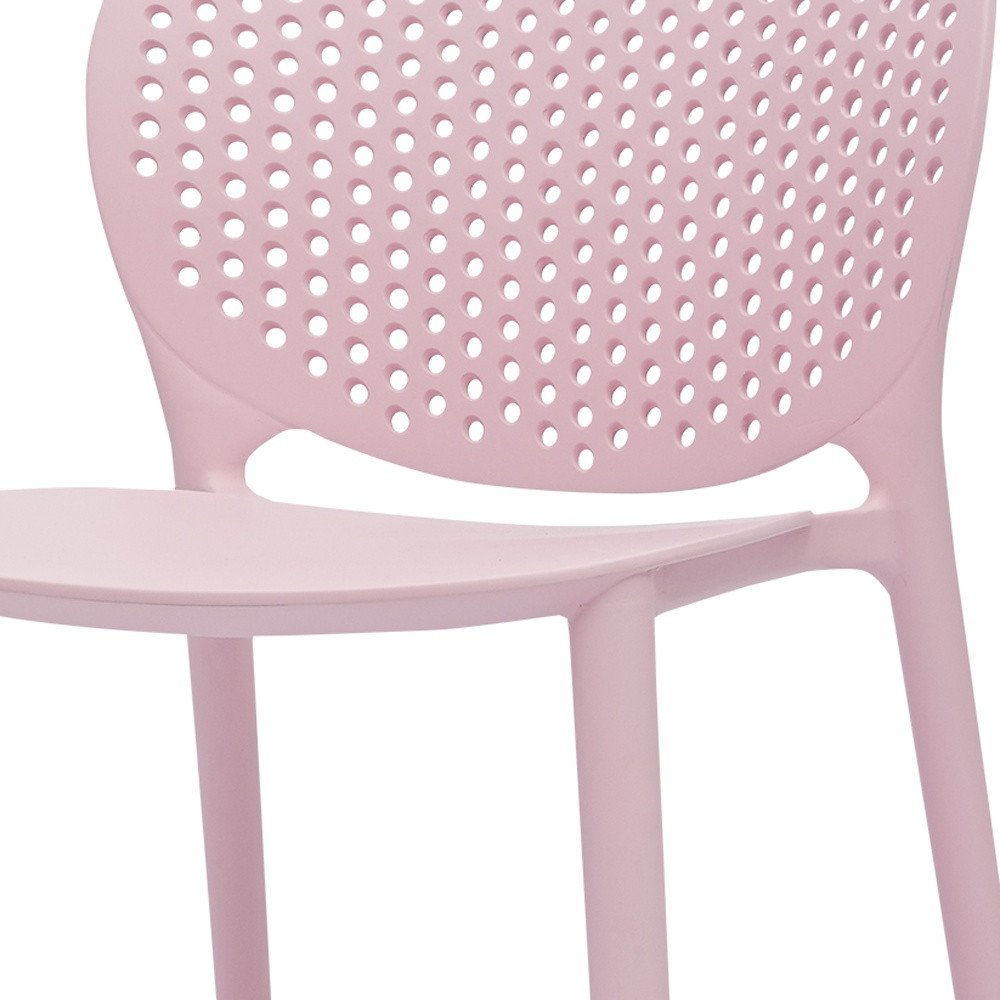 Set Of Four Pink Heavy Duty Plastic Juvenile Chairs