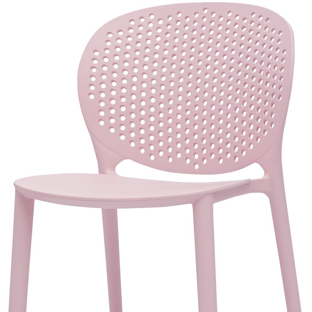 Set Of Four Pink Heavy Duty Plastic Juvenile Chairs