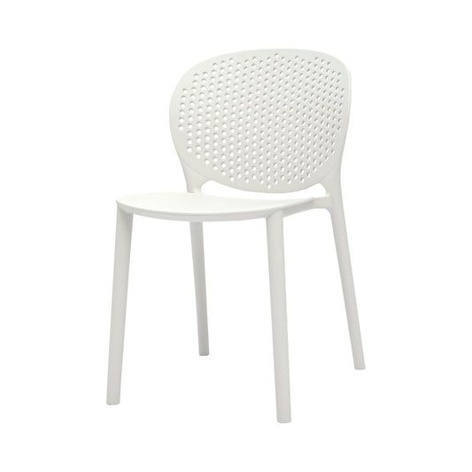 Set Of Four White Heavy Duty Plastic Juvenile Chairs