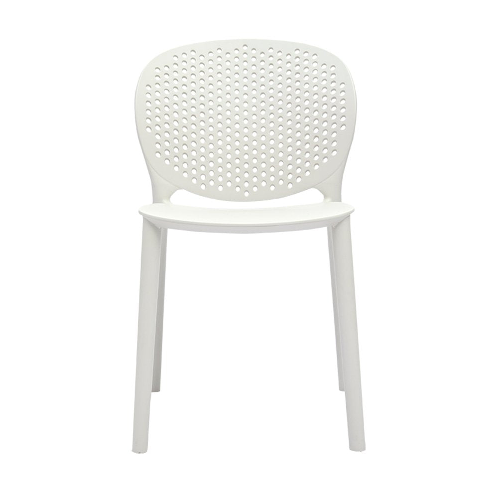 Set Of Four White Heavy Duty Plastic Juvenile Chairs