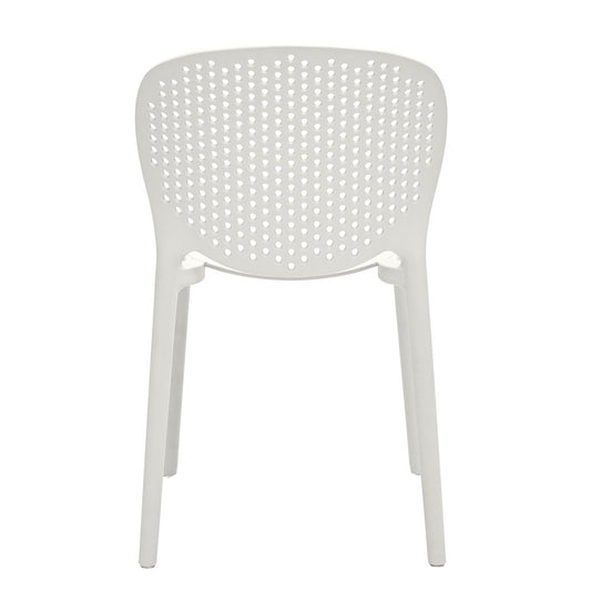 Set Of Four White Heavy Duty Plastic Juvenile Chairs