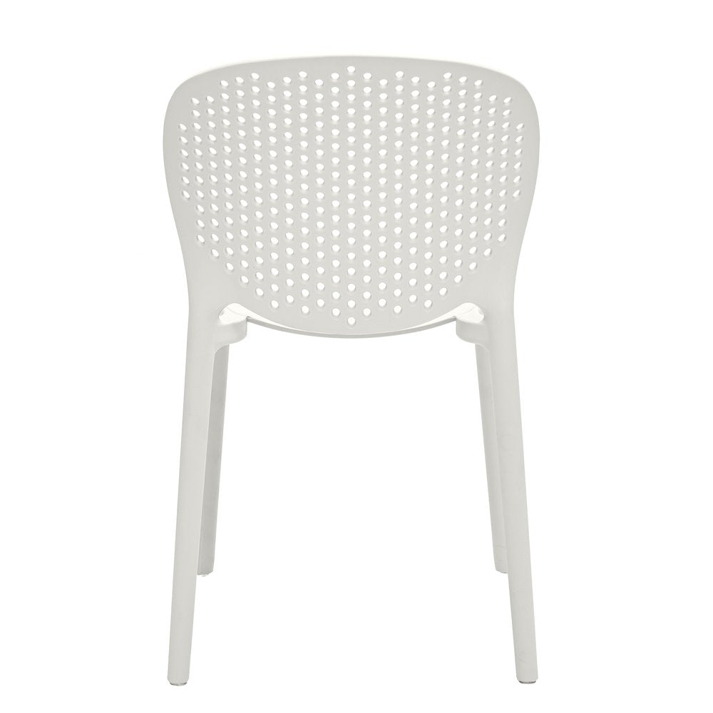 Set Of Four White Heavy Duty Plastic Juvenile Chairs