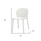 Set Of Four White Heavy Duty Plastic Juvenile Chairs