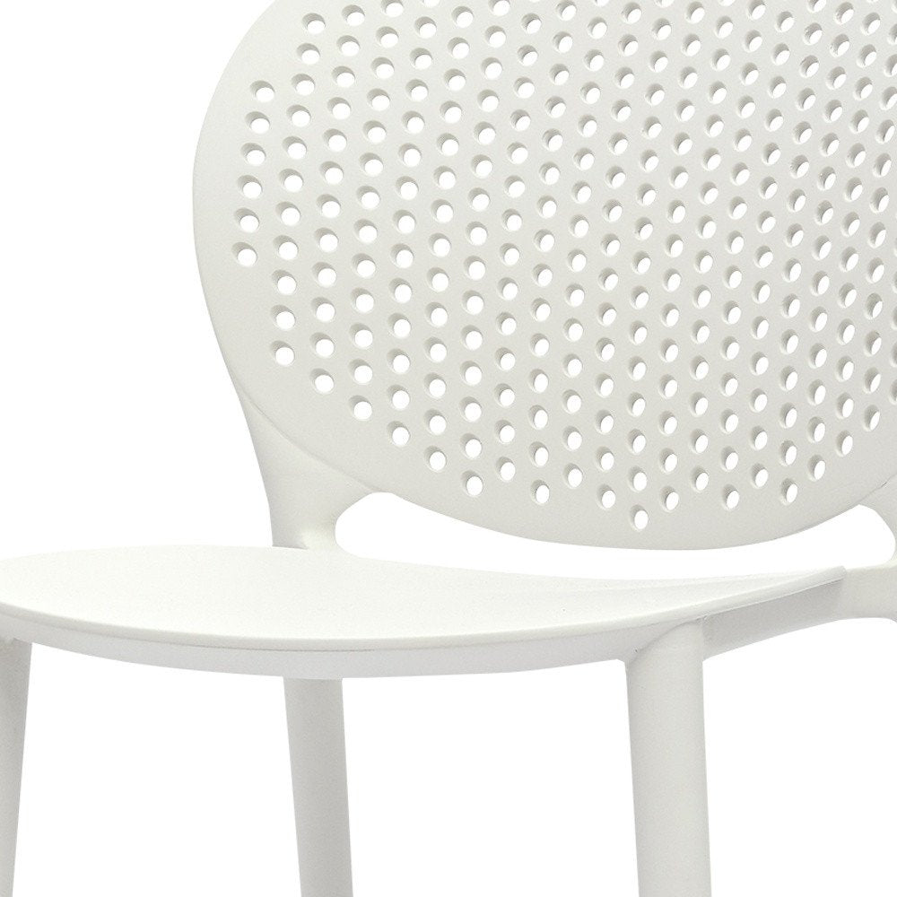 Set Of Four White Heavy Duty Plastic Juvenile Chairs