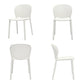 Set Of Four White Heavy Duty Plastic Juvenile Chairs