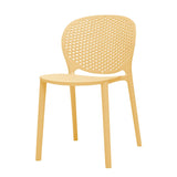 Set Of Four Yellow Heavy Duty Plastic Juvenile Chairs