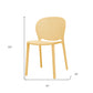 Set Of Four Yellow Heavy Duty Plastic Juvenile Chairs