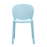Set Of Four Aqua Blue Heavy Duty Plastic Juvenile Chairs