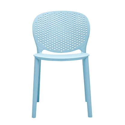 Set Of Four Aqua Blue Heavy Duty Plastic Juvenile Chairs