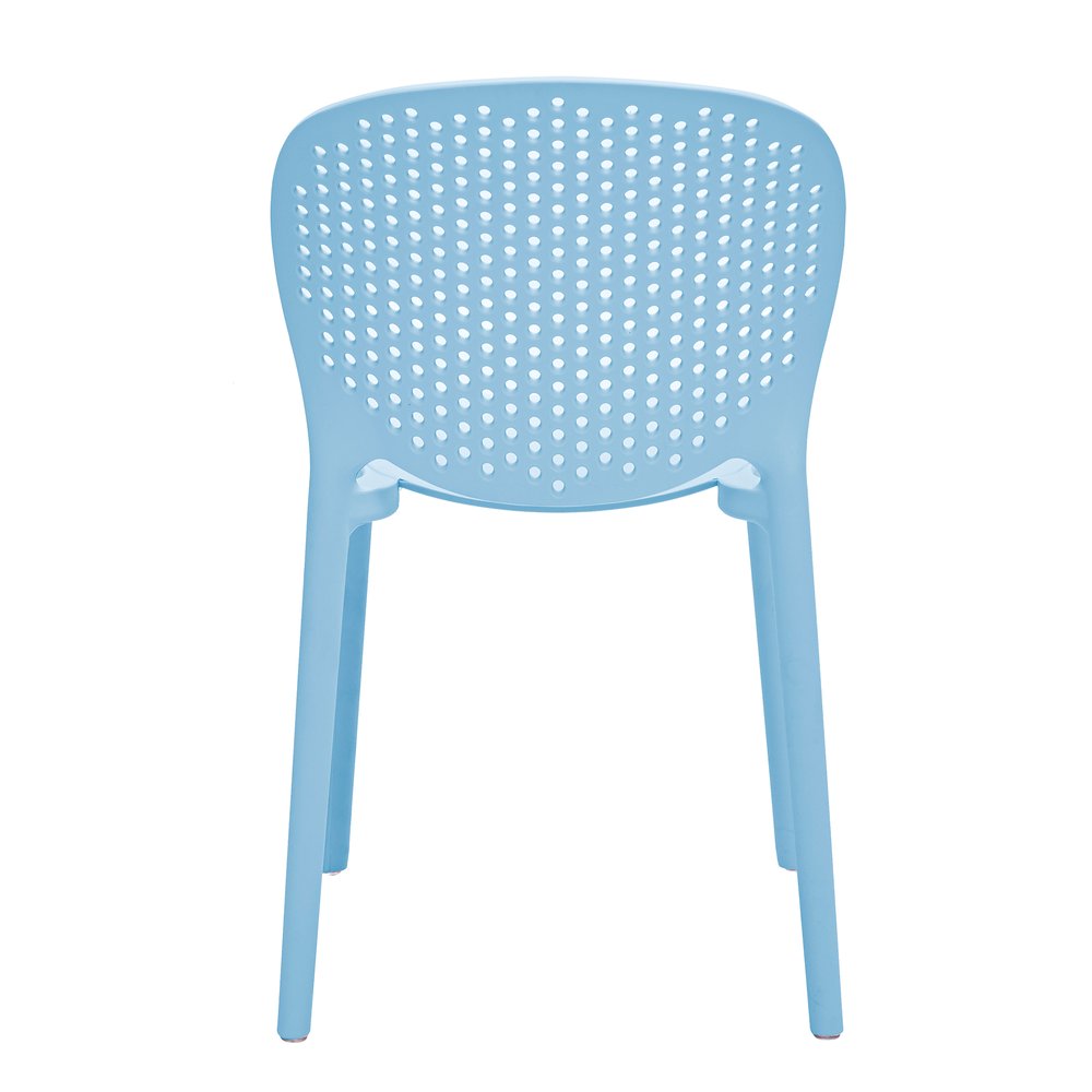 Set Of Four Aqua Blue Heavy Duty Plastic Juvenile Chairs