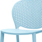 Set Of Four Aqua Blue Heavy Duty Plastic Juvenile Chairs