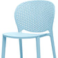 Set Of Four Aqua Blue Heavy Duty Plastic Juvenile Chairs