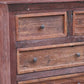 64" Brown Solid Wood Seven Drawer Double Dresser