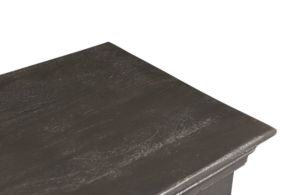 64" Brown Distressed Solid and Reclaimed Wood Seven Drawer Double Dresser