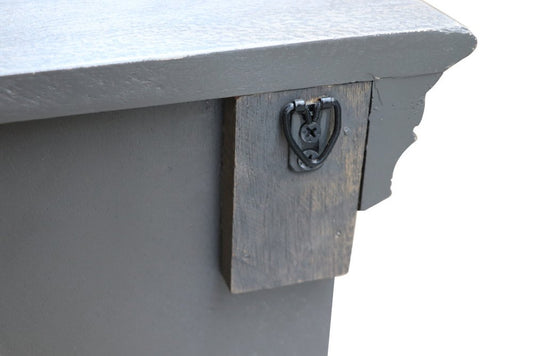 64" Brown Distressed Solid and Reclaimed Wood Seven Drawer Double Dresser